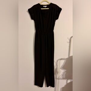 DR2 Black Wide Leg Jumpsuit | Elastic Waist | Size Small | Minimal Chic